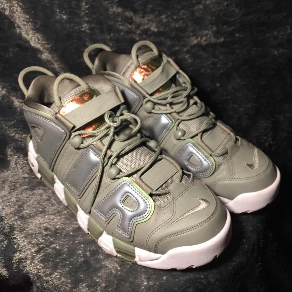 Army green Nike air.